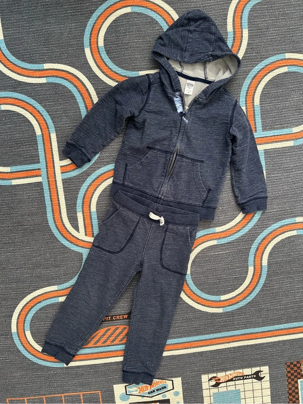 Carters Toddler Navy Zip-up Hoodie Sweatpants Set